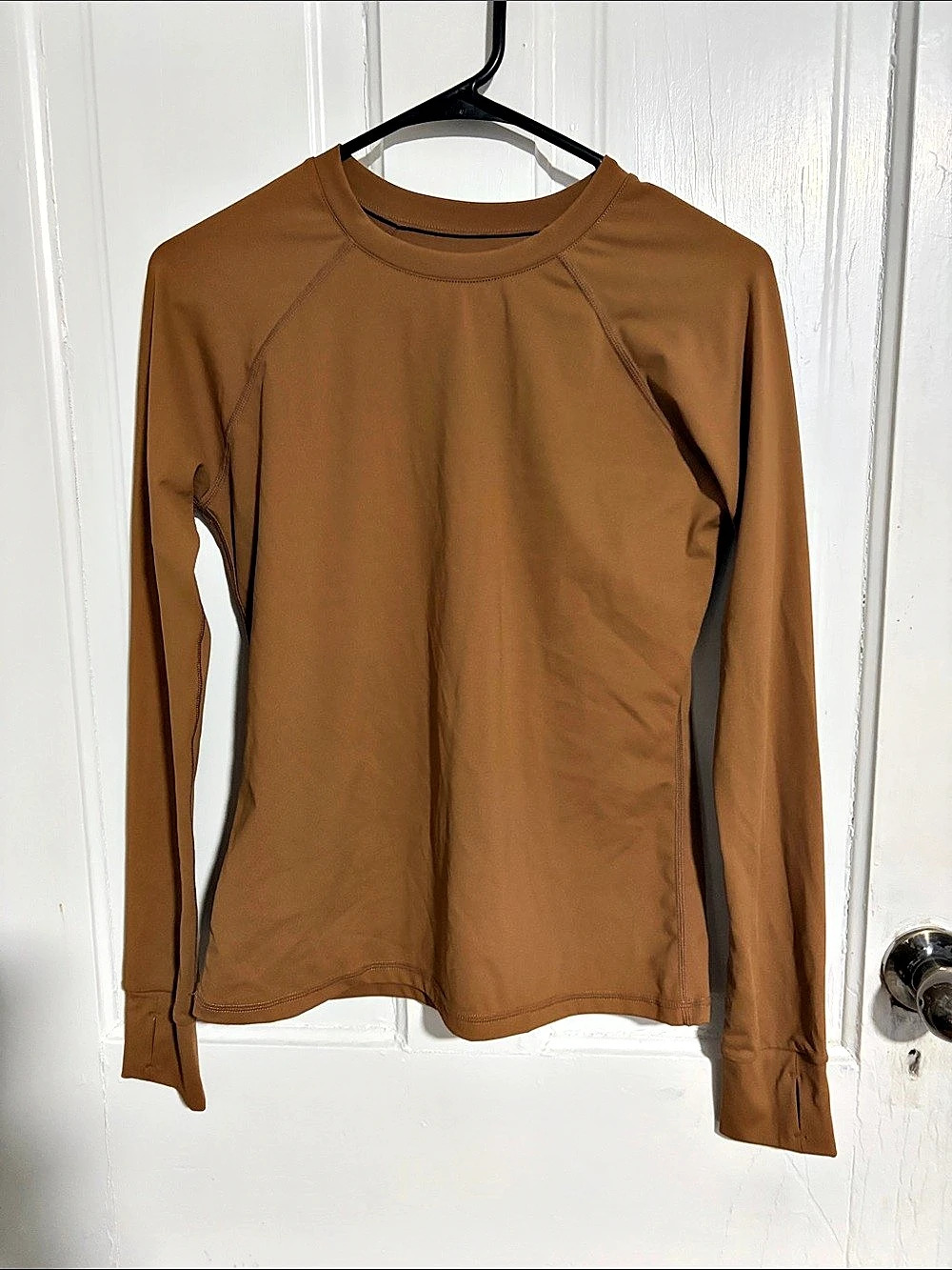 Uncia Active Women's Long Sleeve Crew Neck Top Brown Large